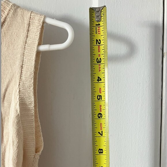 Korean no brand cotton knitted tank and shrug small in cream color - Picture 6 of 11